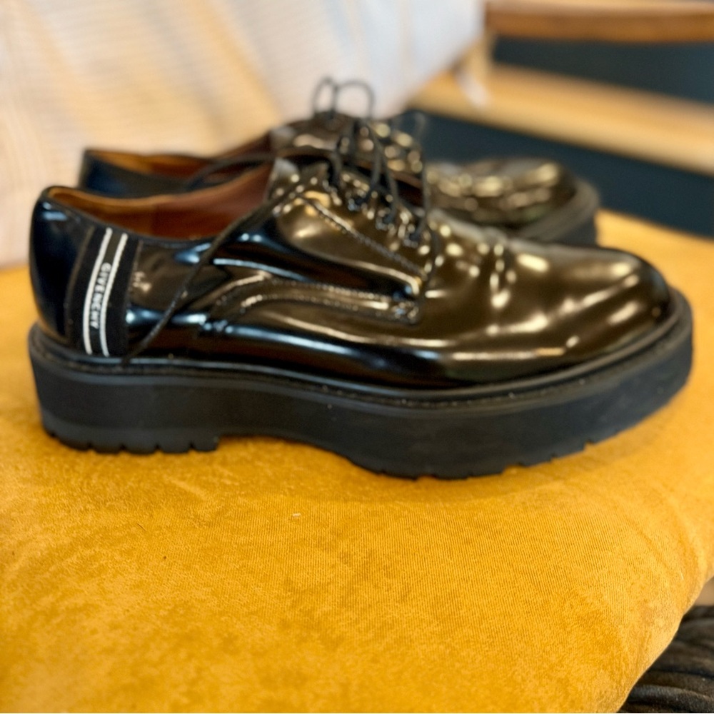 Givenchy Black Patent Leather Oxfords